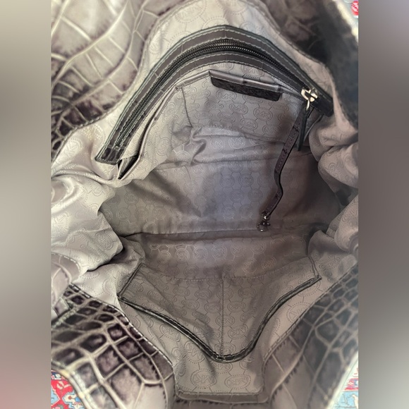 Michael Kors studded faux crocodile in grey with silver hardware - Picture 6 of 7